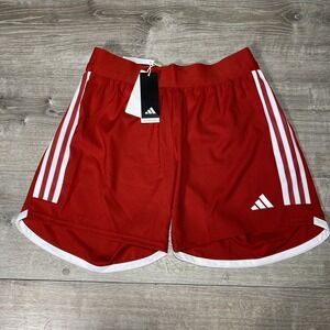 adidas Red Athletic Shorts with White Trim